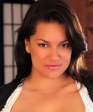 Monica blackvest set1  monica busts out of a black vest. Monica