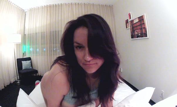 Monica hotelgopro01 videos  monica in a hotel bed with the